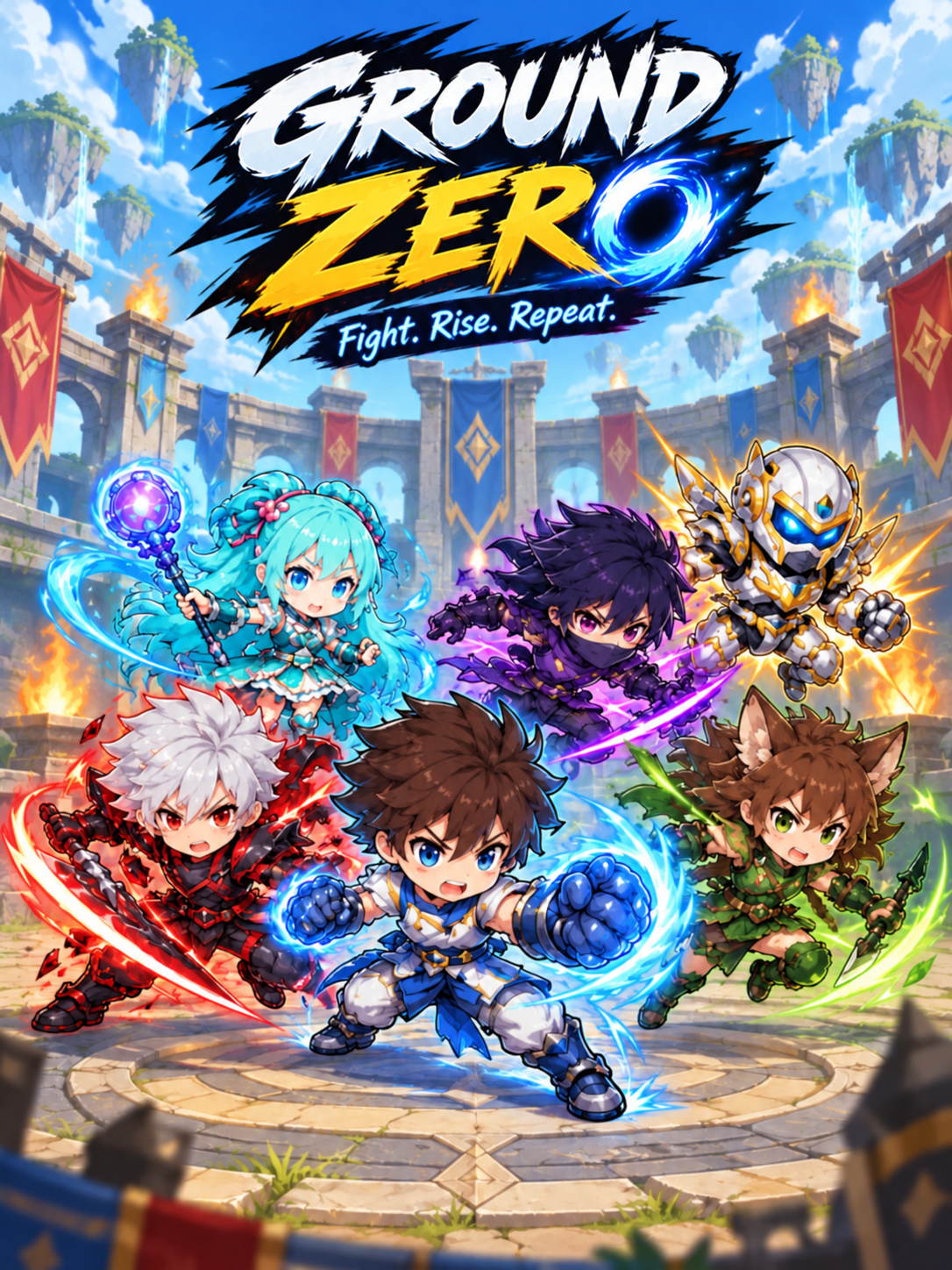 Ground Zero illustrated fantasy arena poster